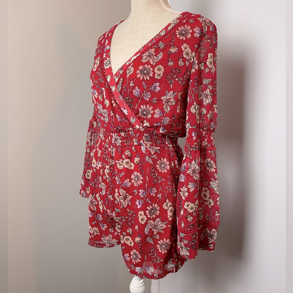 Floral Long Sleeve Romper